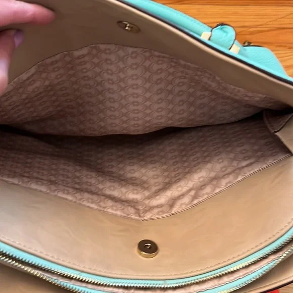 Charming Charlie Pretty Aqua Blue Shoulder Bag with Three compartments! 🌺 - Picture 10 of 10